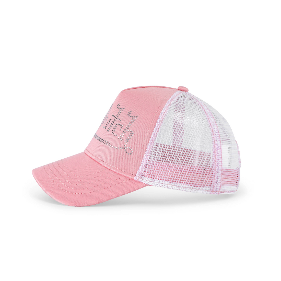 Rhinestone Trucker Hat - Pink with White Rhinestones — image 3