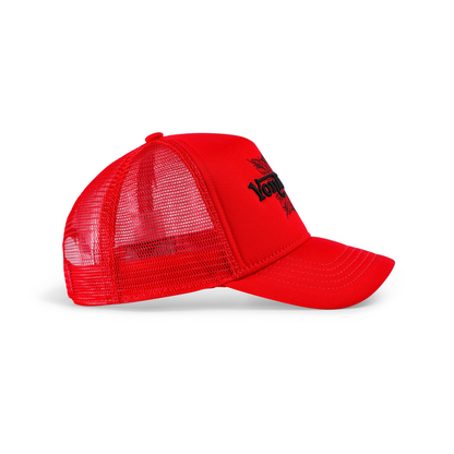 Foam Chopper Trucker Hat - Red & Black