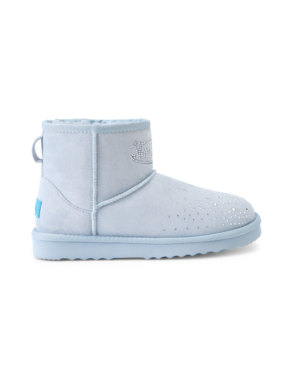 RHINESTONE SHEARLING BOOT - BLUE