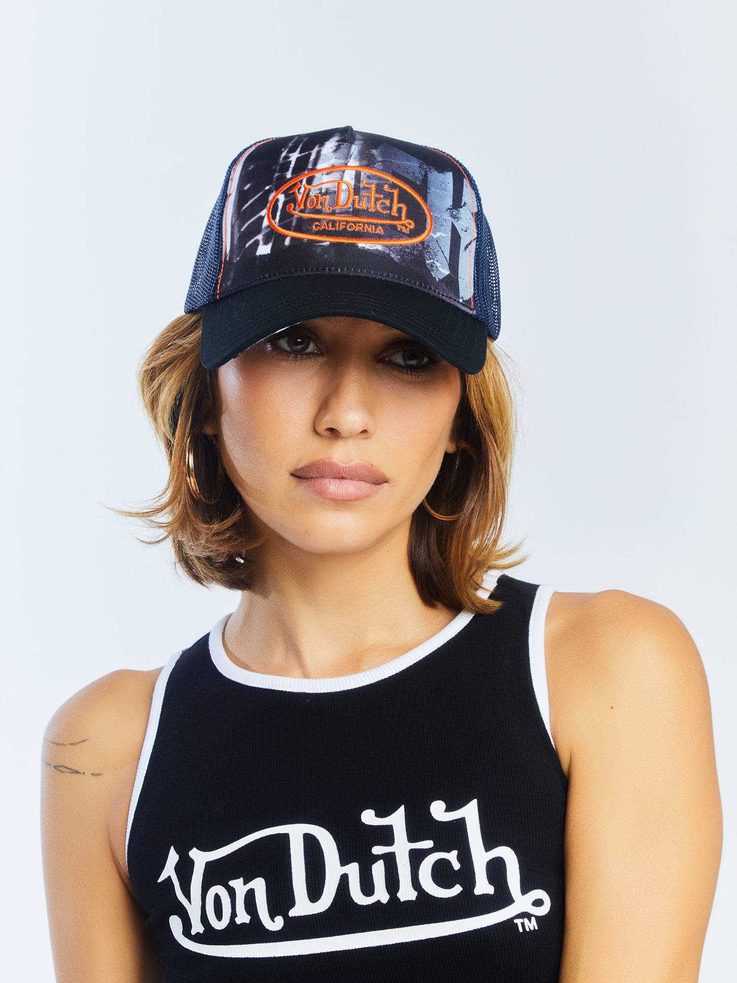 Trucker Hat - Sublimation Navy / Orange