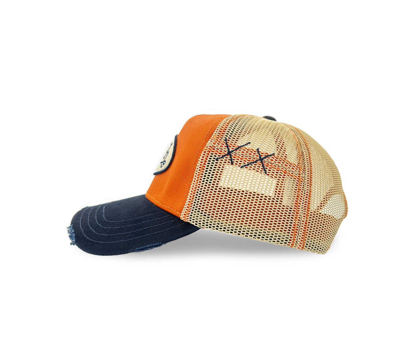 Von Dutch Distressed Trucker Hat - Burnt Orange