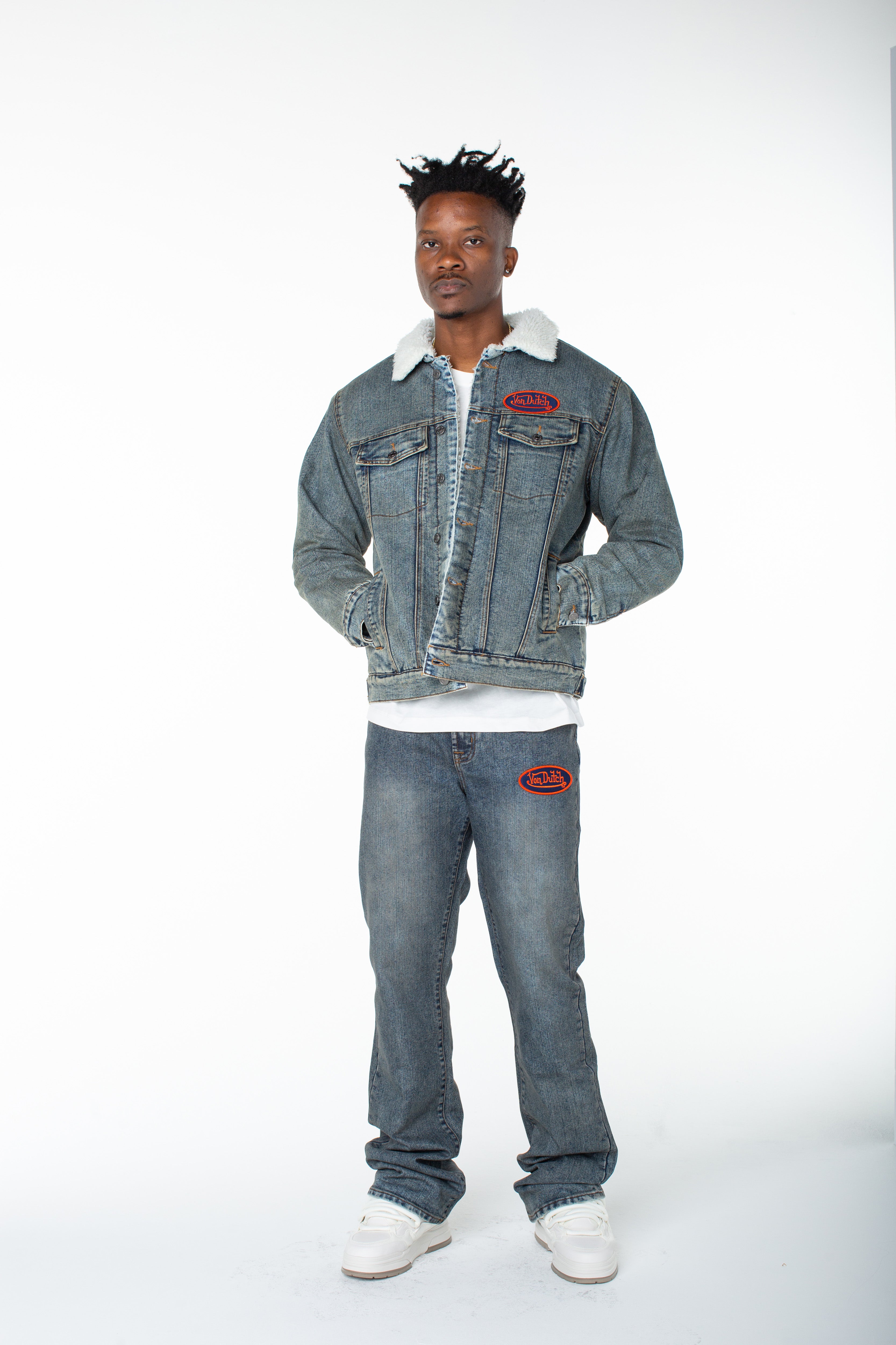 【Von Dutch MOTORS】ダック ライダースジャケット A-3016 Von Dutch Denim Trucker Jacket