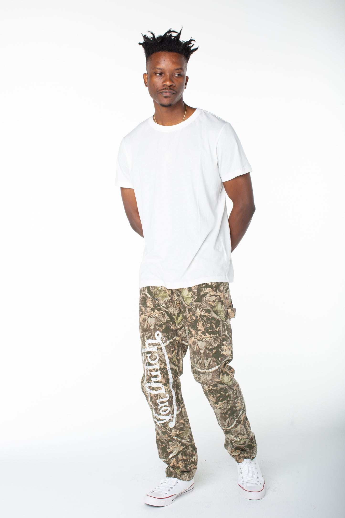 Von Dutch Men's One Side Carpenter Pant - Camo
