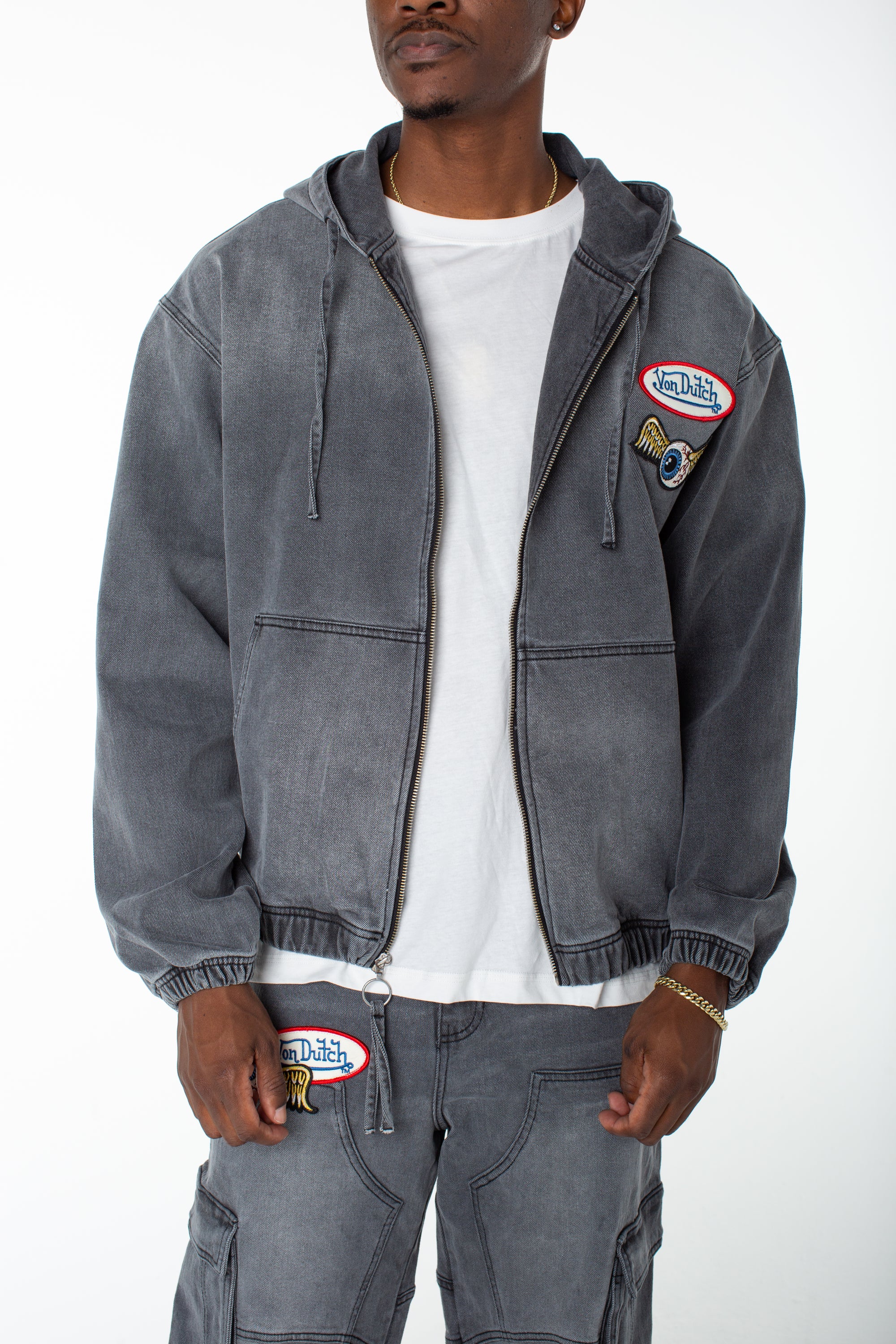 Von Dutch Men's The Invadors Hoodie Triple Patch