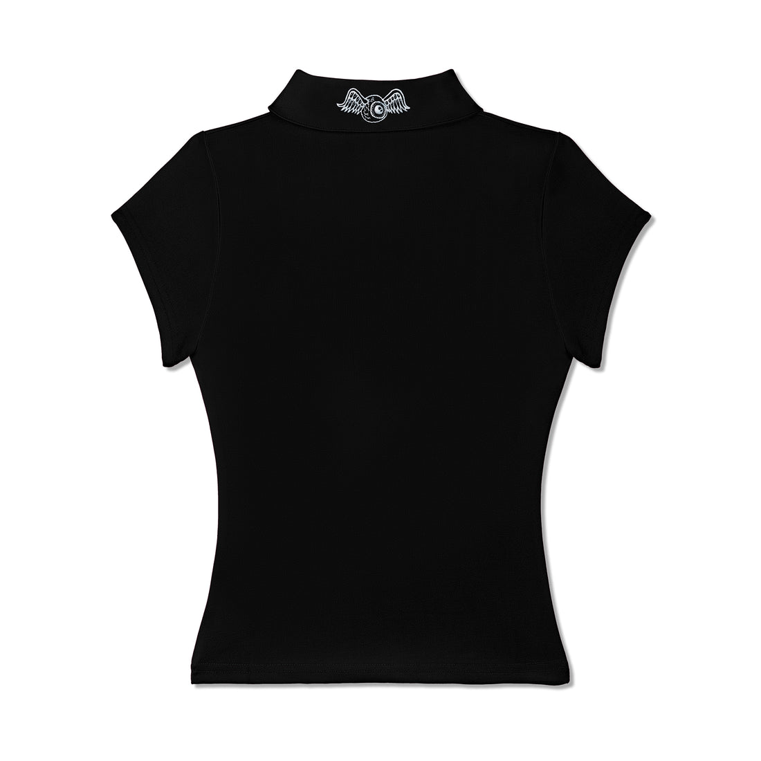 Women's Active Polo Shirt - Black w/ White Script — image 5