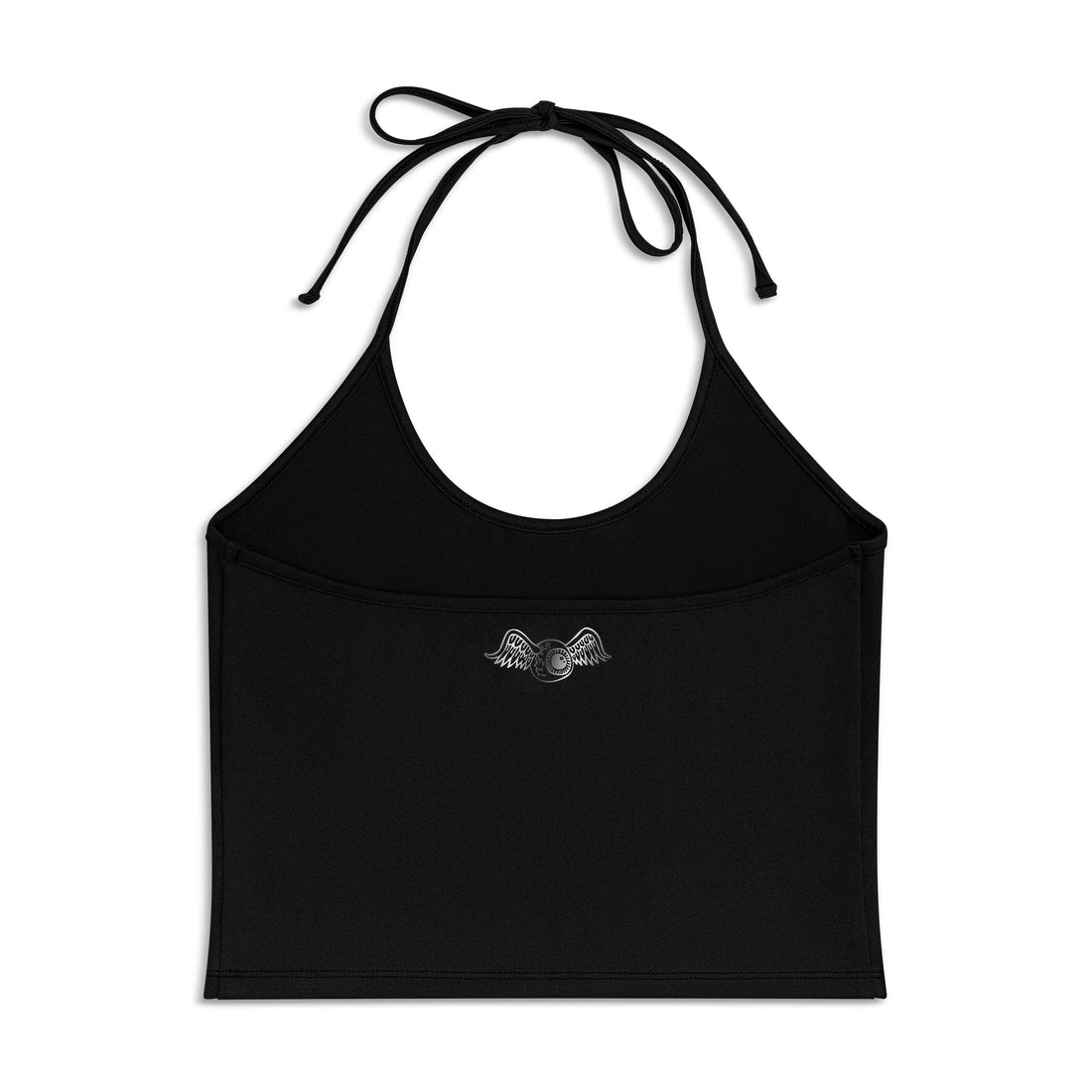 Women's Active Halter Top - Black w/ Metallic Script — image 2