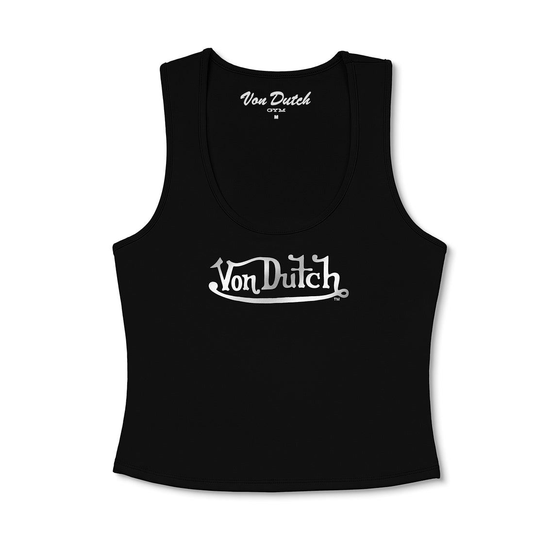 Women's Active Tank Tops - Black w/ Metallic Script — image 1