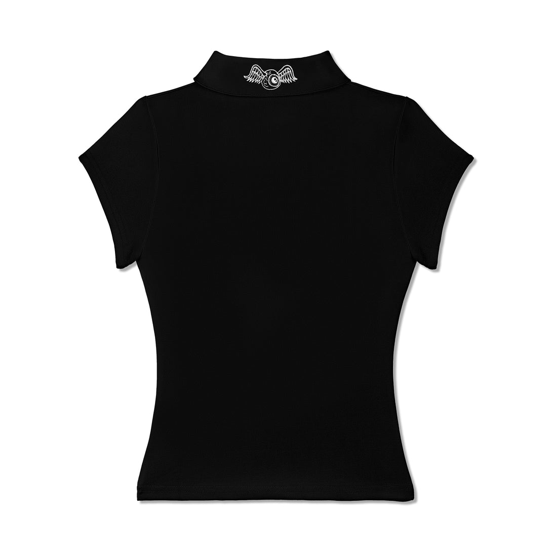 Women's Active Polo Shirt - Black w/ Metallic Script — image 5