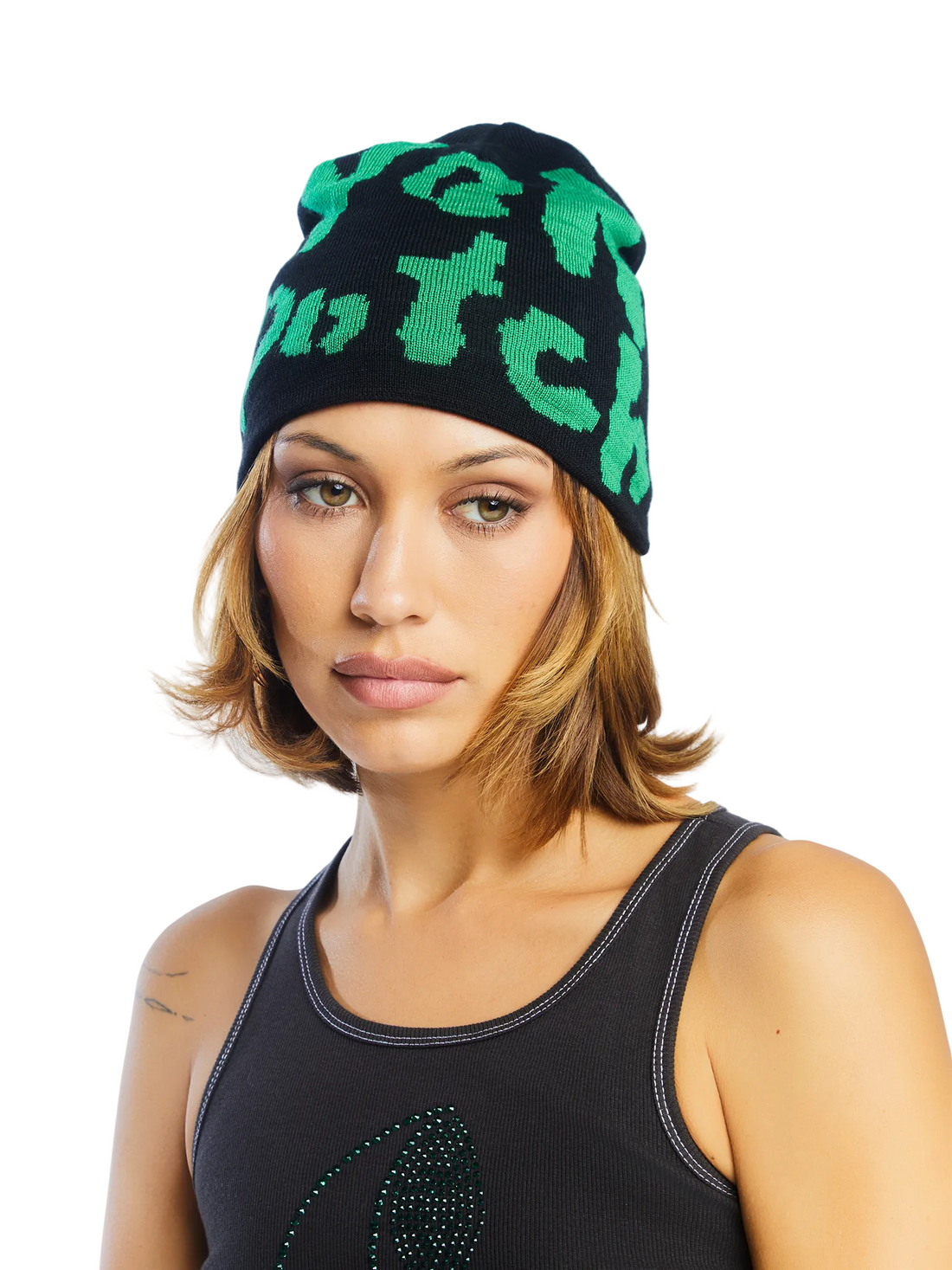 Safari Cheetah Beanie - Green