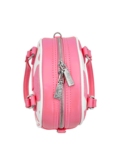 Pink & White Cow Print Bowling Bag