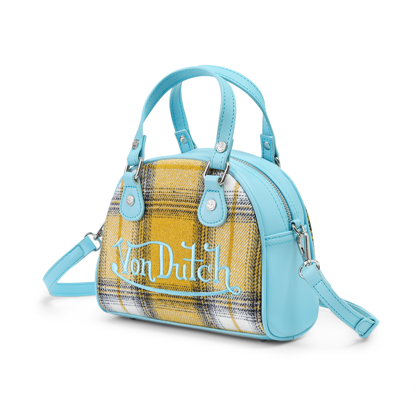 Plaid & Blue Bowling Bag