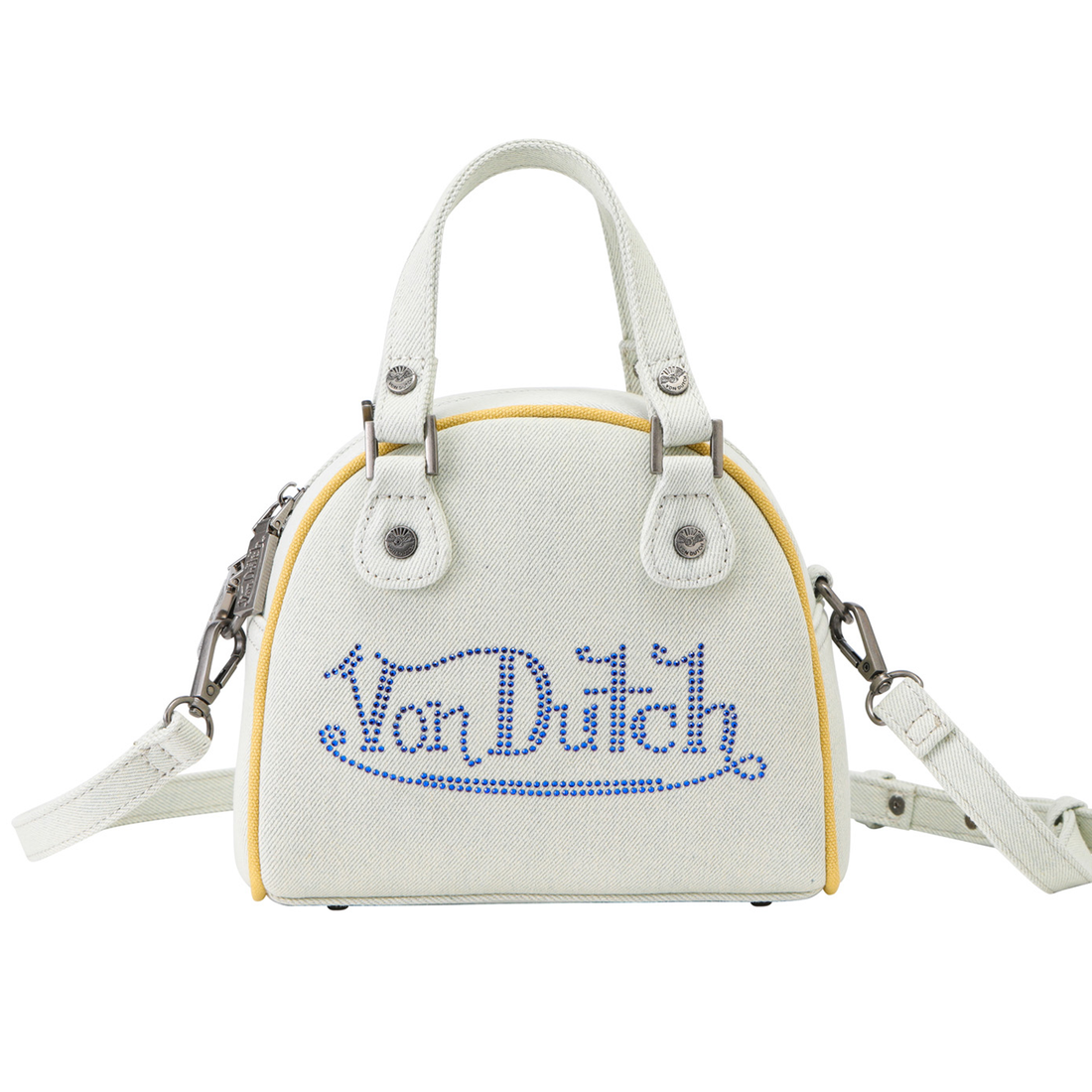 Rhinestone Bowling Bag - Light Denim