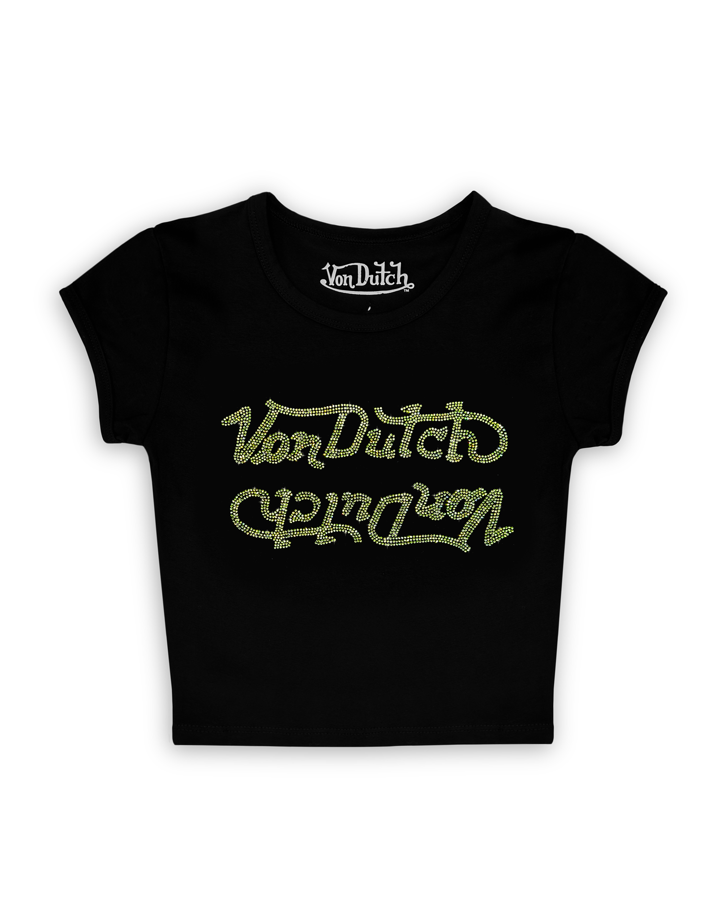 Green Rhinestone Seeing Double Tee