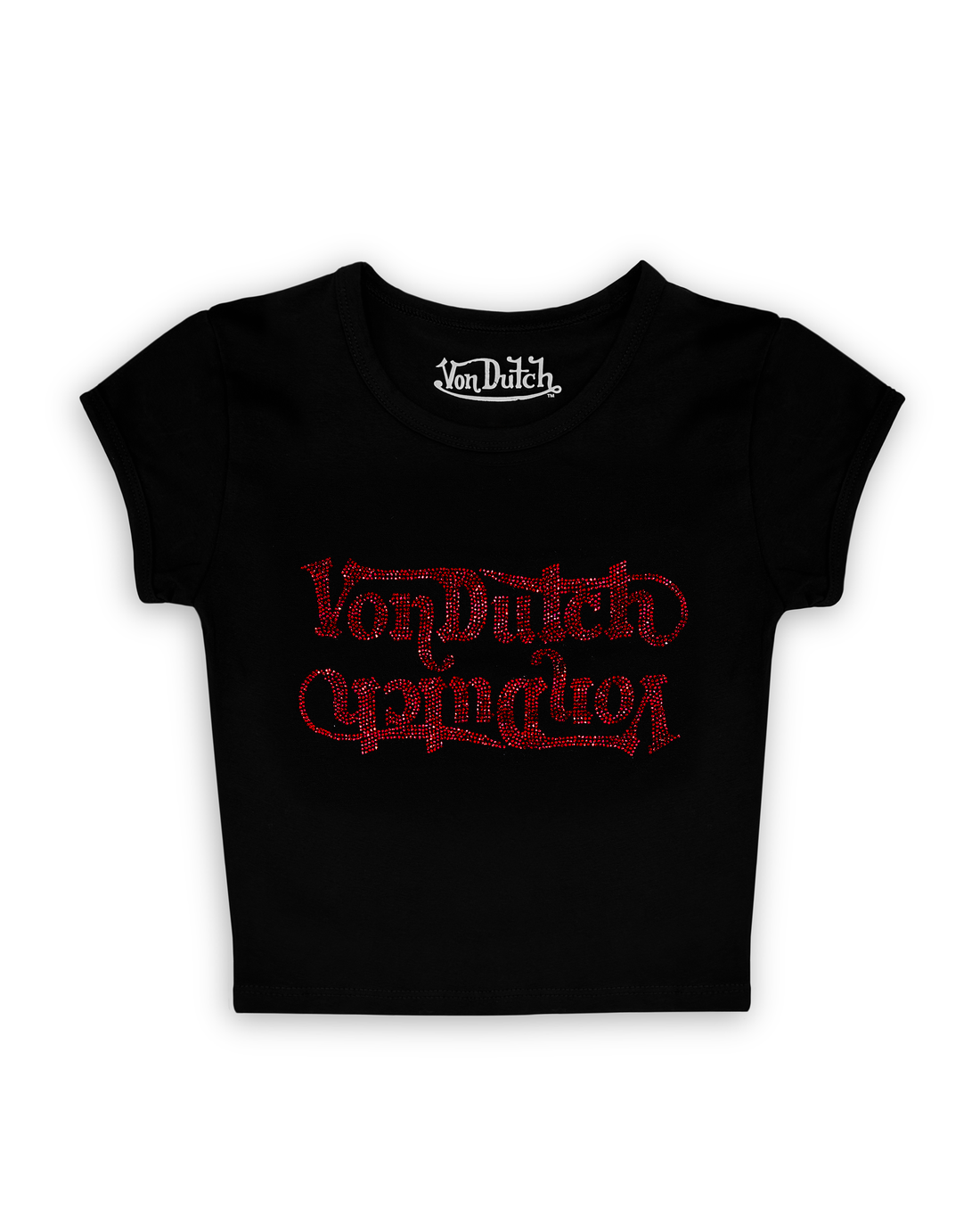 Red Rhinestone Seeing Double Tee — image 1