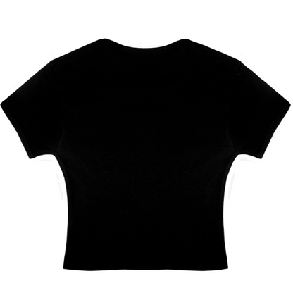 Von Dutch Black & Red Ranch Logo Rhinestone Baby Tee