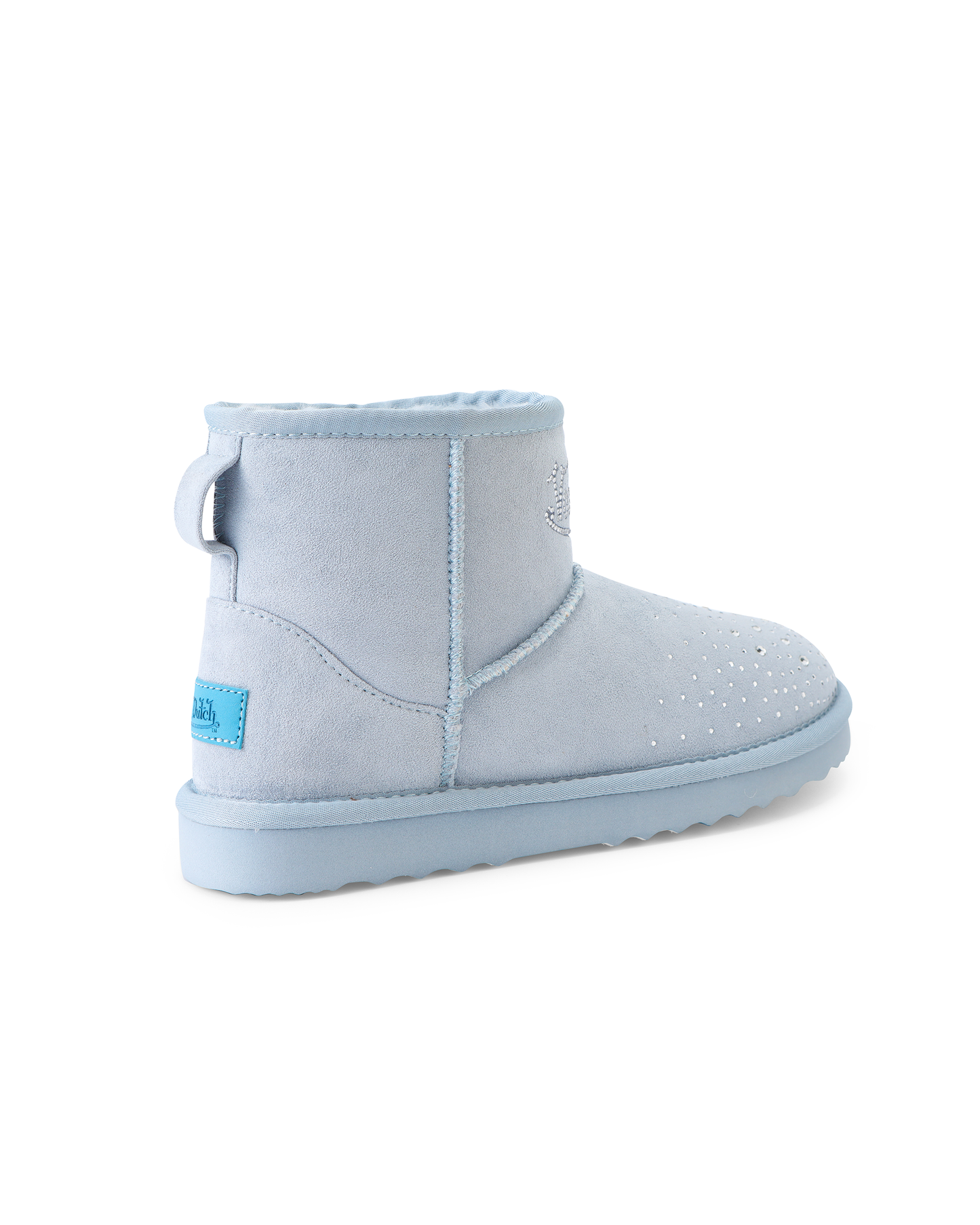 RHINESTONE SHEARLING BOOT - BLUE