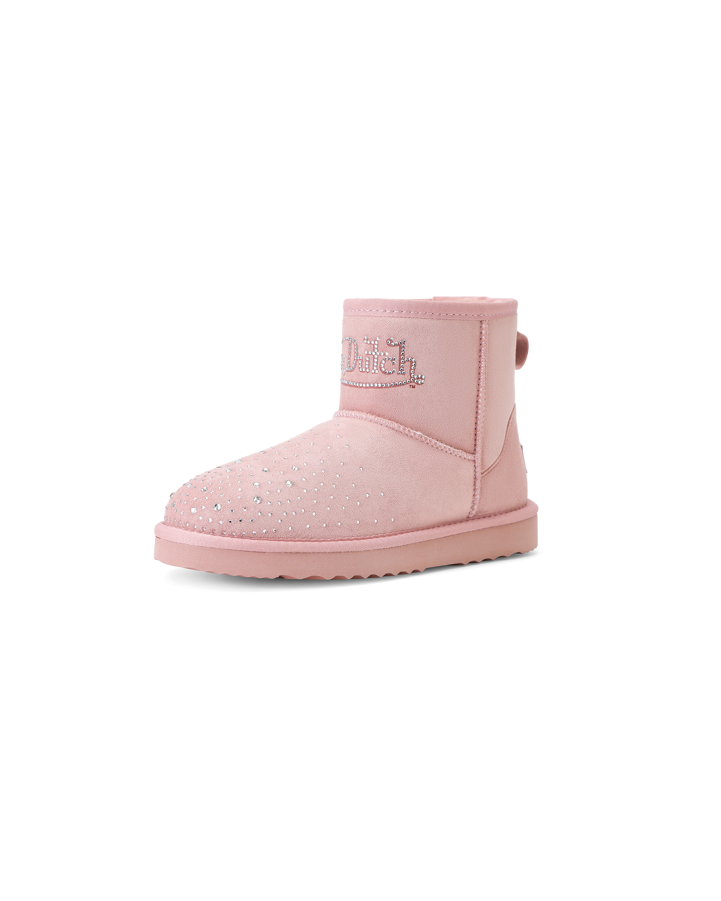 RHINESTONE SHEARLING BOOT - PINK