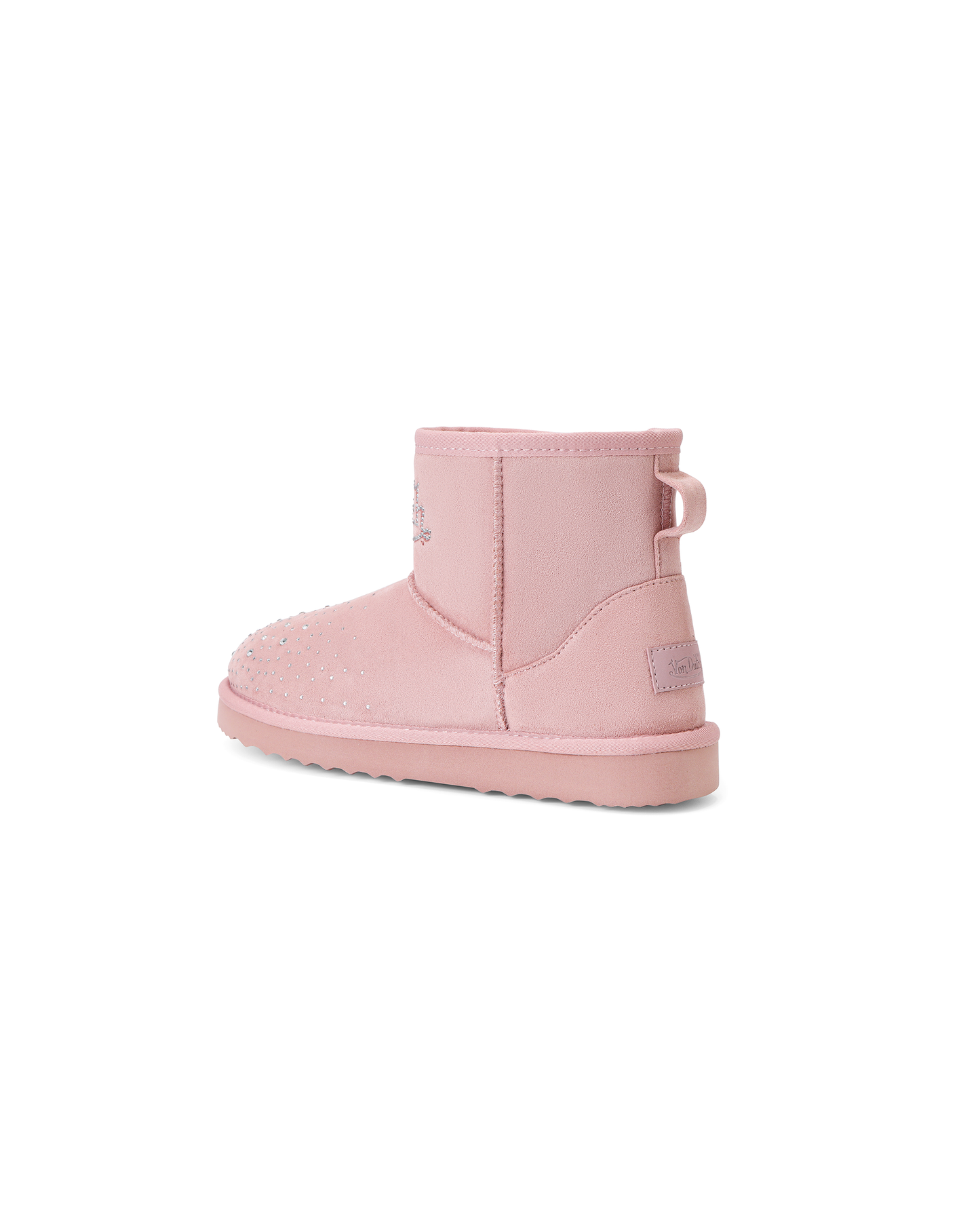 RHINESTONE SHEARLING BOOT - PINK