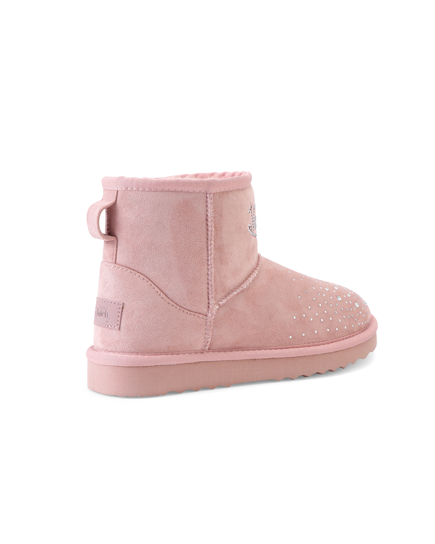 RHINESTONE SHEARLING BOOT - PINK