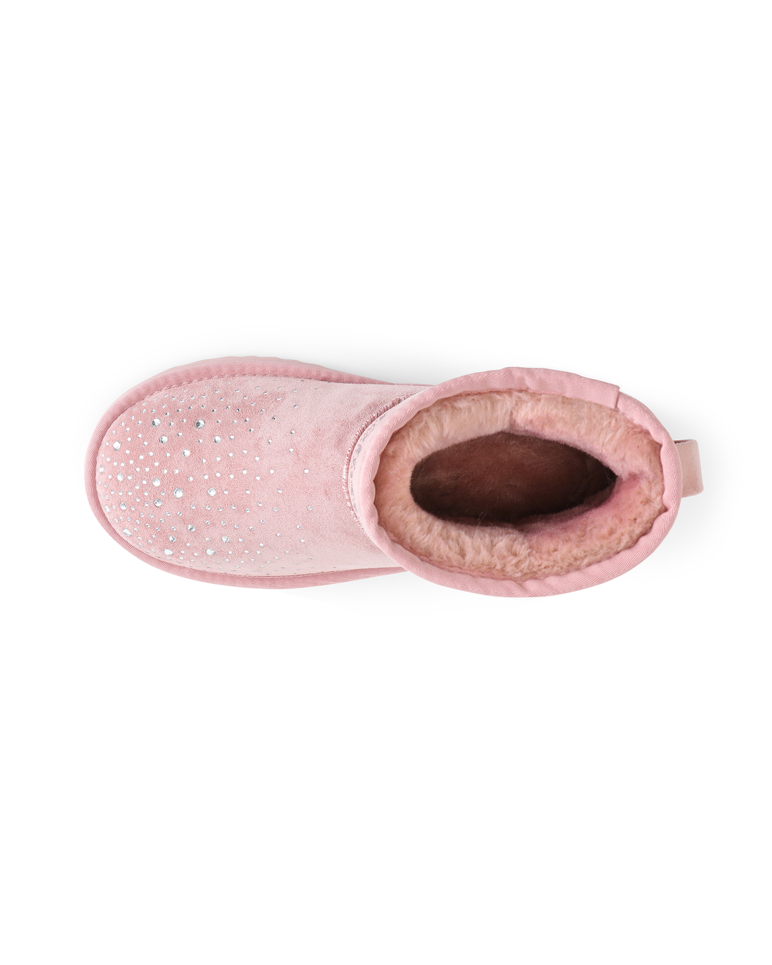 RHINESTONE SHEARLING BOOT - PINK