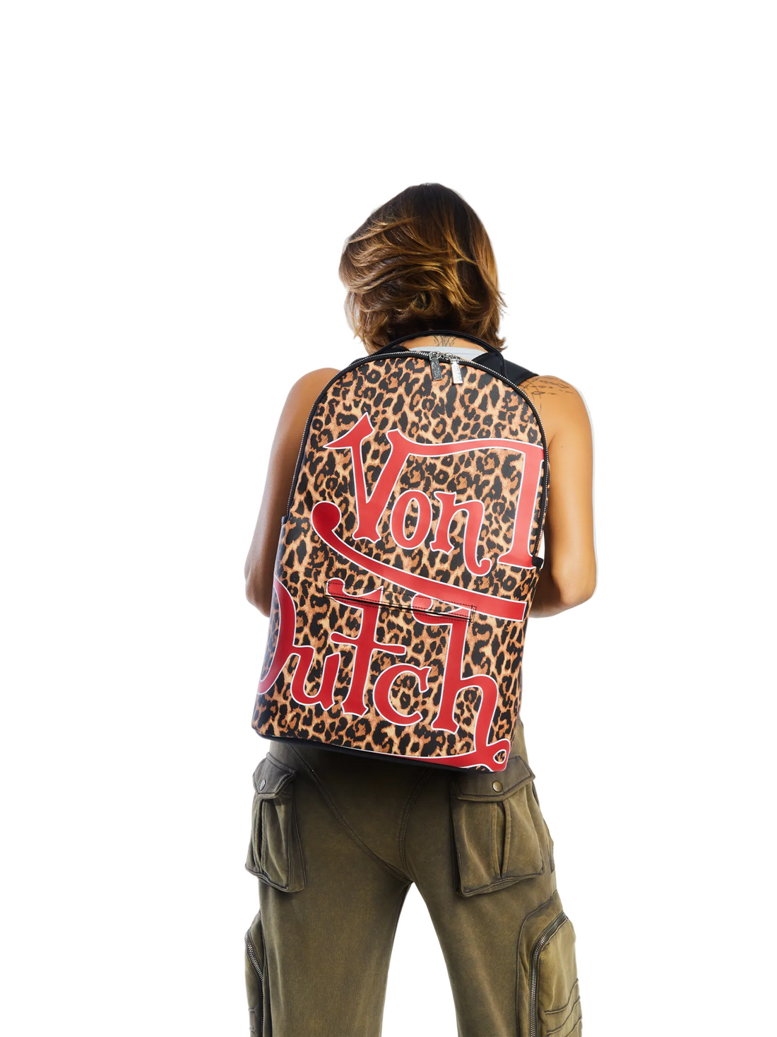 Large Leopard Print Backpack