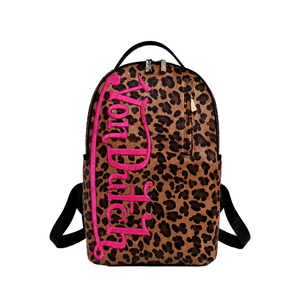 Large Sized Leopard Print Backpack