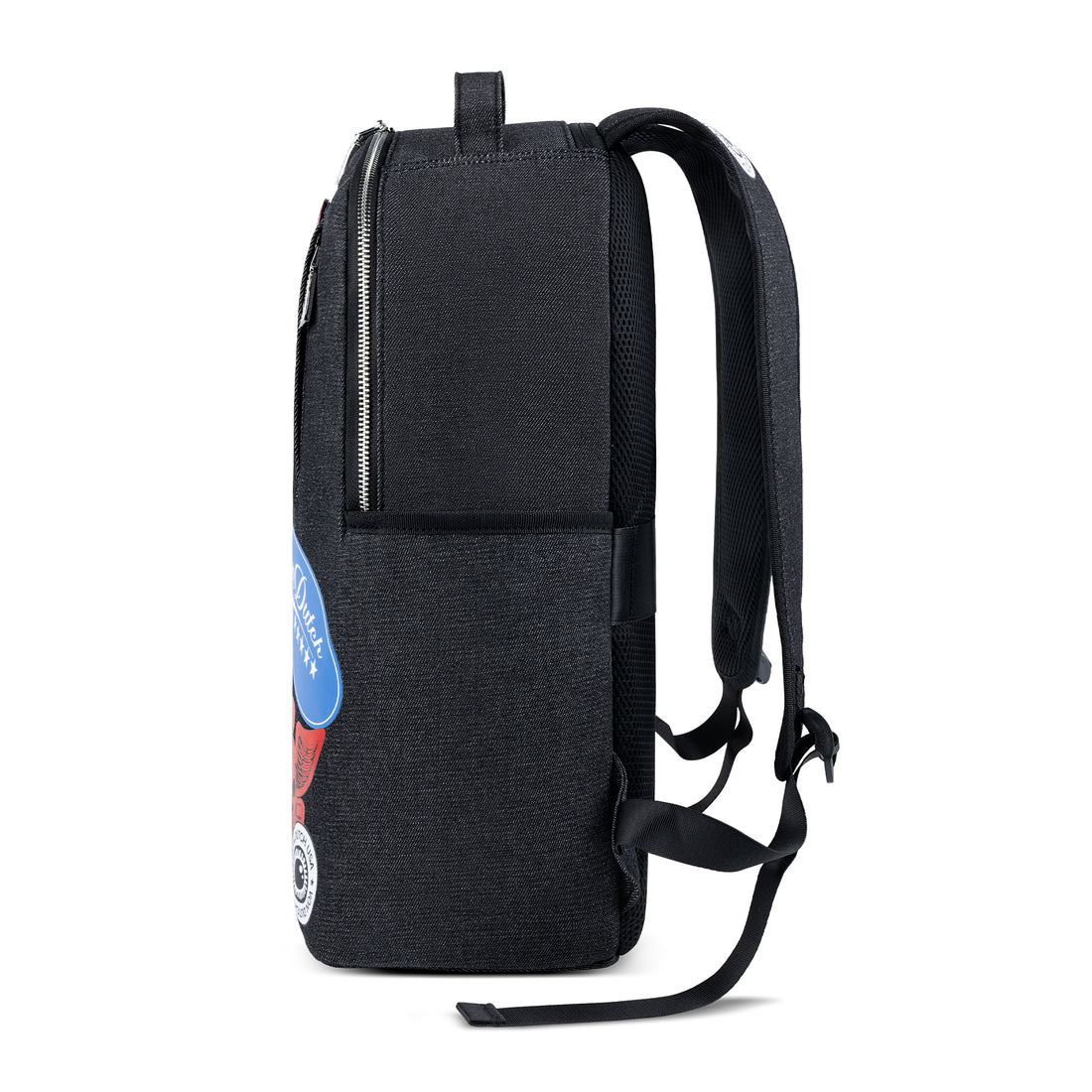Medium Sized Black Multi-Patch Backpack — image 4