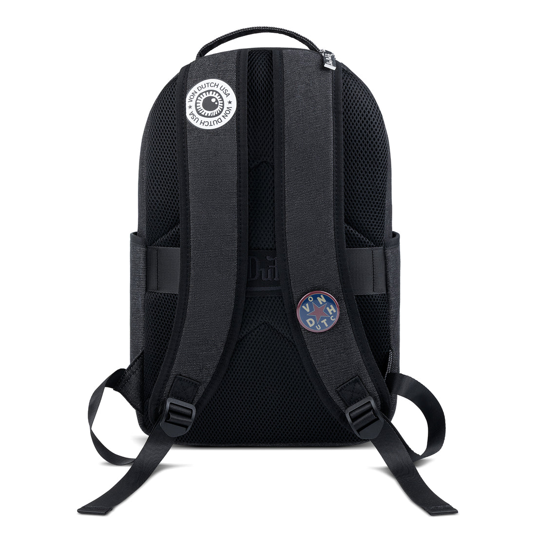 Medium Sized Black Multi-Patch Backpack — image 5