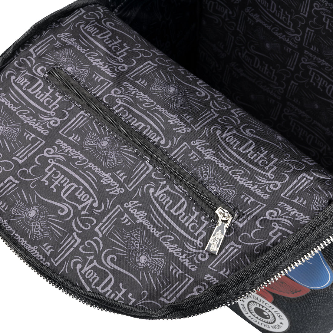 Medium Sized Black Multi-Patch Backpack — image 7