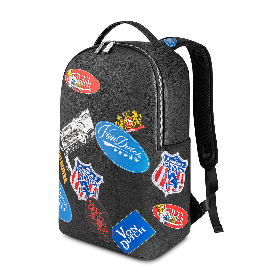 Large Sized Black Multi-Patch Backpack — image 2