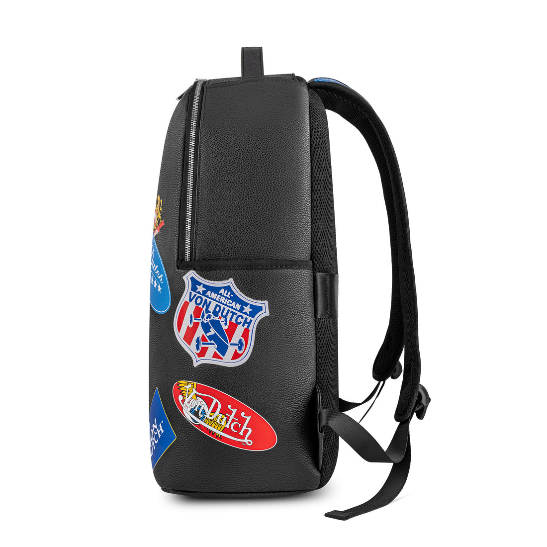 Large Sized Black Multi-Patch Backpack — image 3