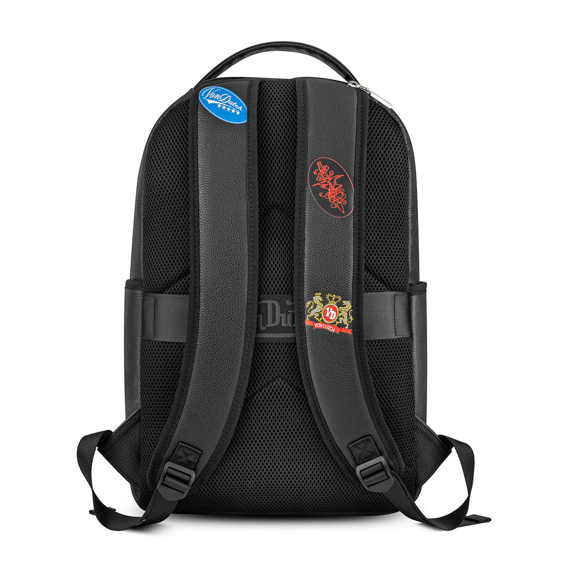 Large Sized Black Multi-Patch Backpack — image 4