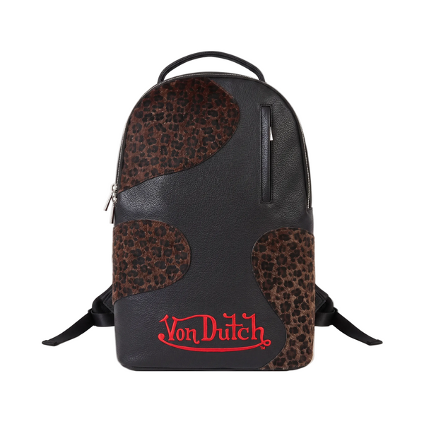 Large Sized Black Cheetah Print Backpack – Von Dutch display picture 2