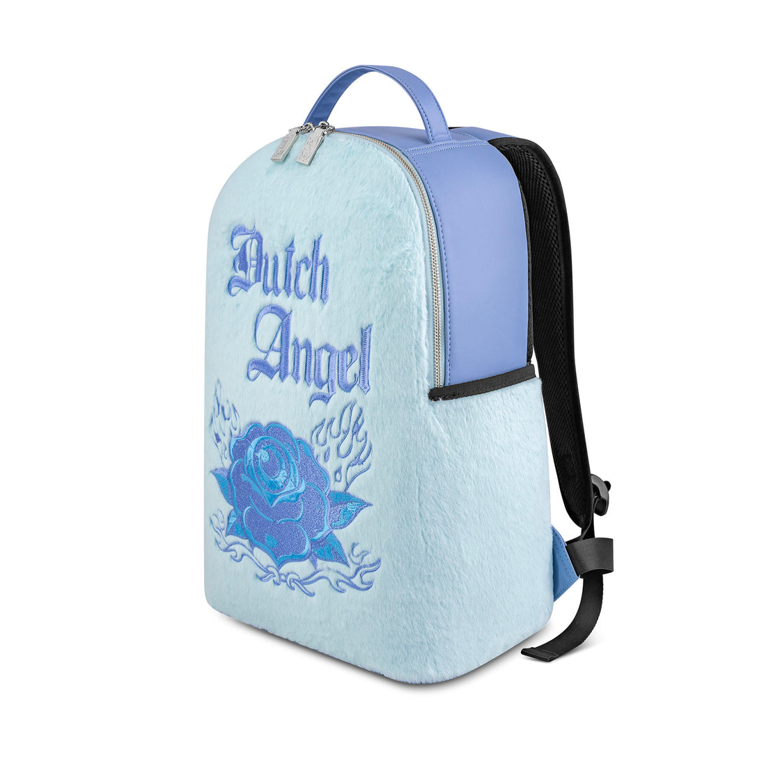 Blue Aqua Rose Medium Sized Backpack — image 2