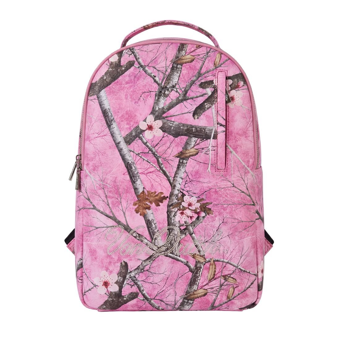 Medium Sized Pink Camo Autumn Season Backpack — image 1
