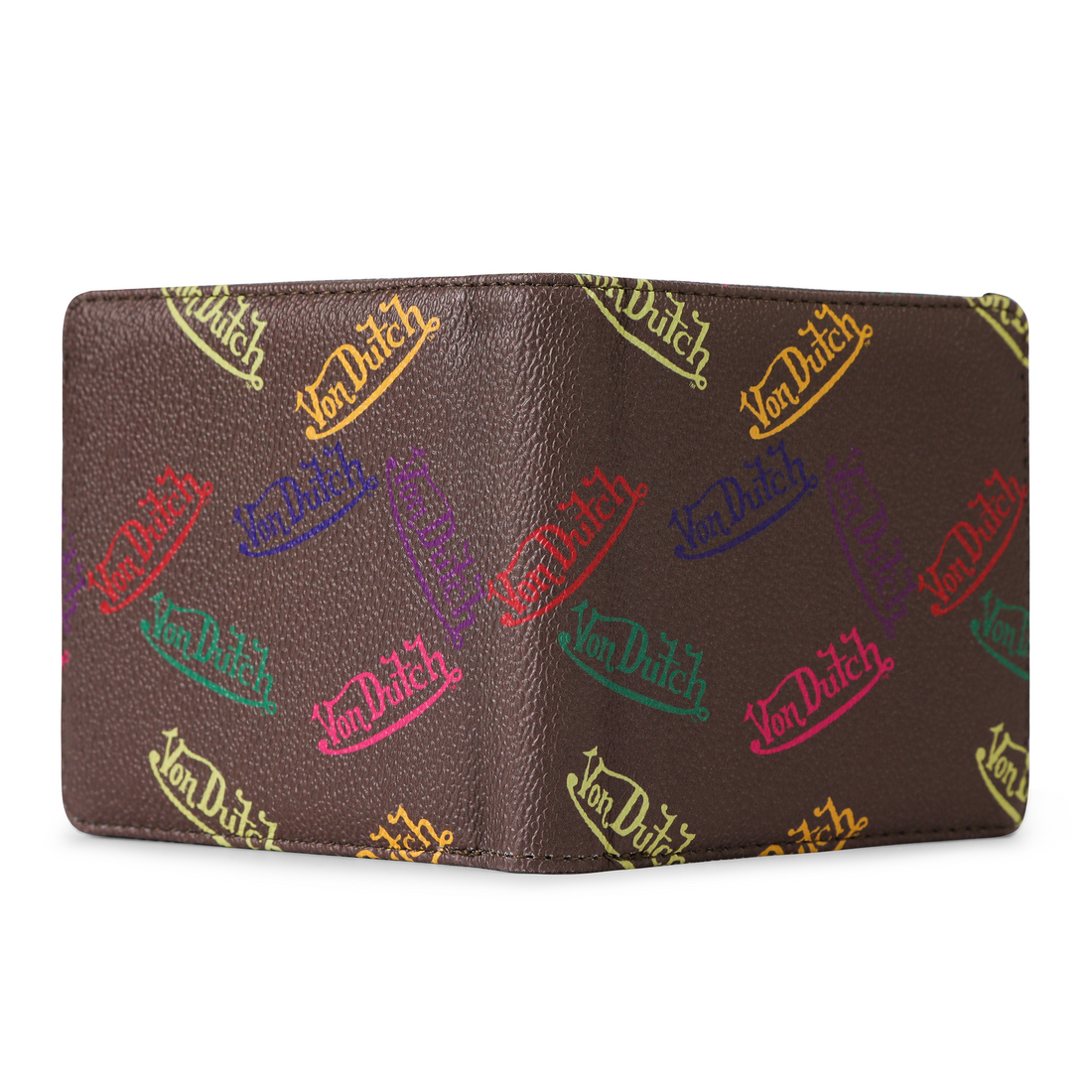 Multi Logo Bi-fold Wallet - Brown — image 4