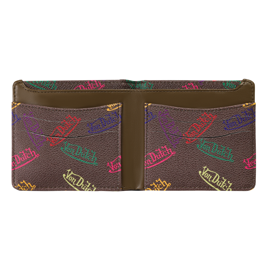 Multi Logo Bi-fold Wallet - Brown — image 2