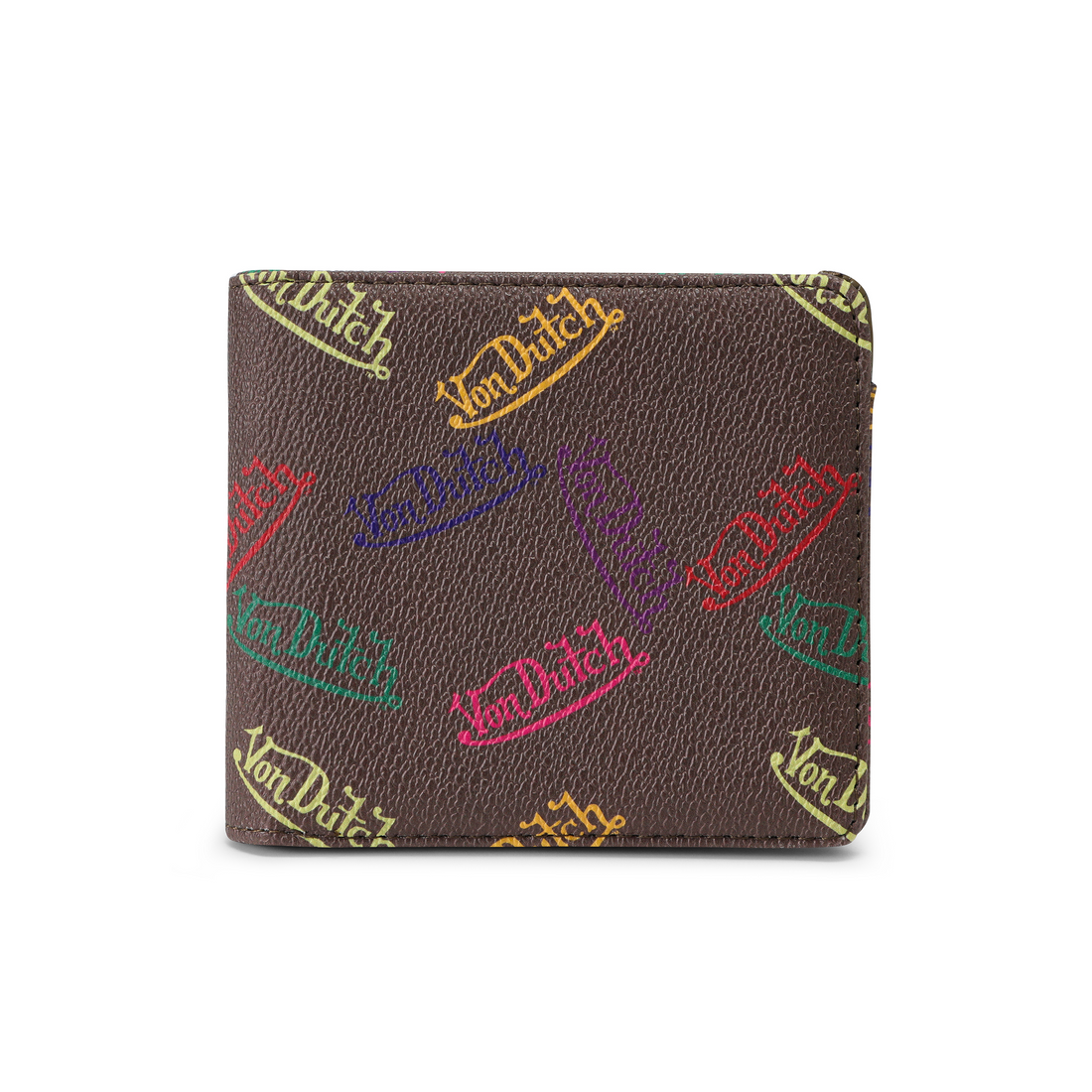 Multi Logo Bi-fold Wallet - Brown — image 1