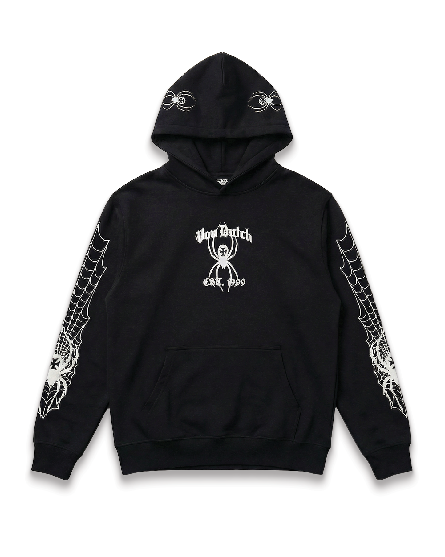 SPIDER CREST HOODIE - BLACK & WHITE