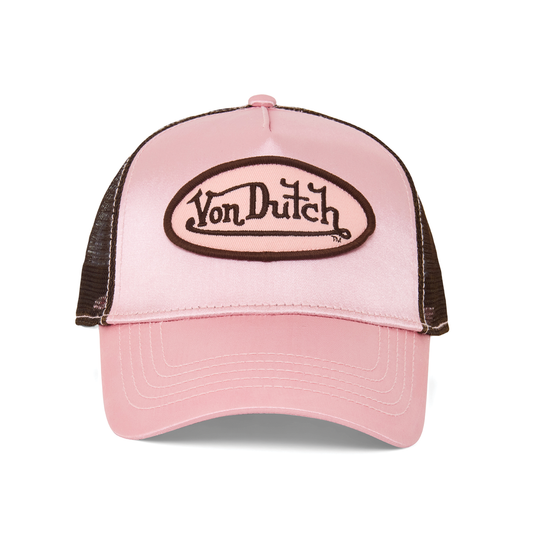 Pink Satin Trucker Hat