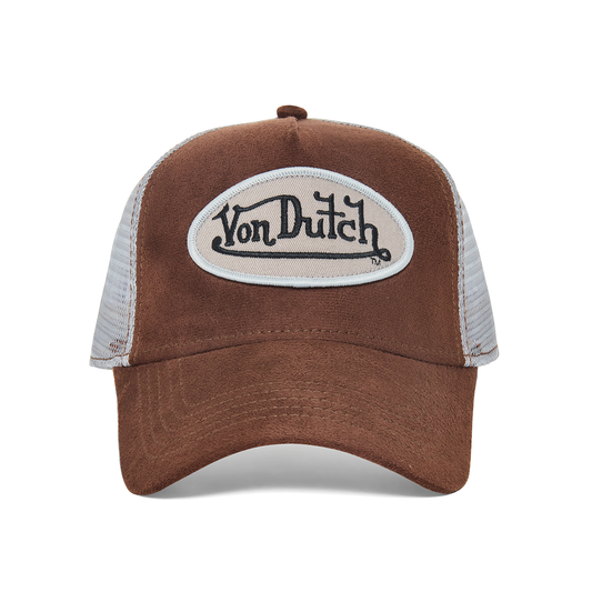 Brown Suede Trucker Hat