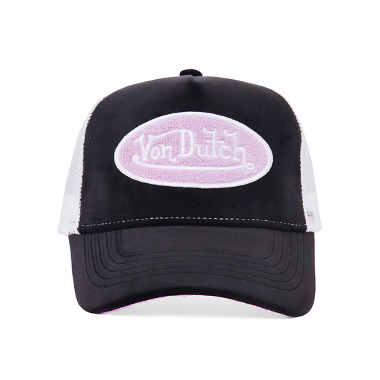 Black Chenille Trucker Hat