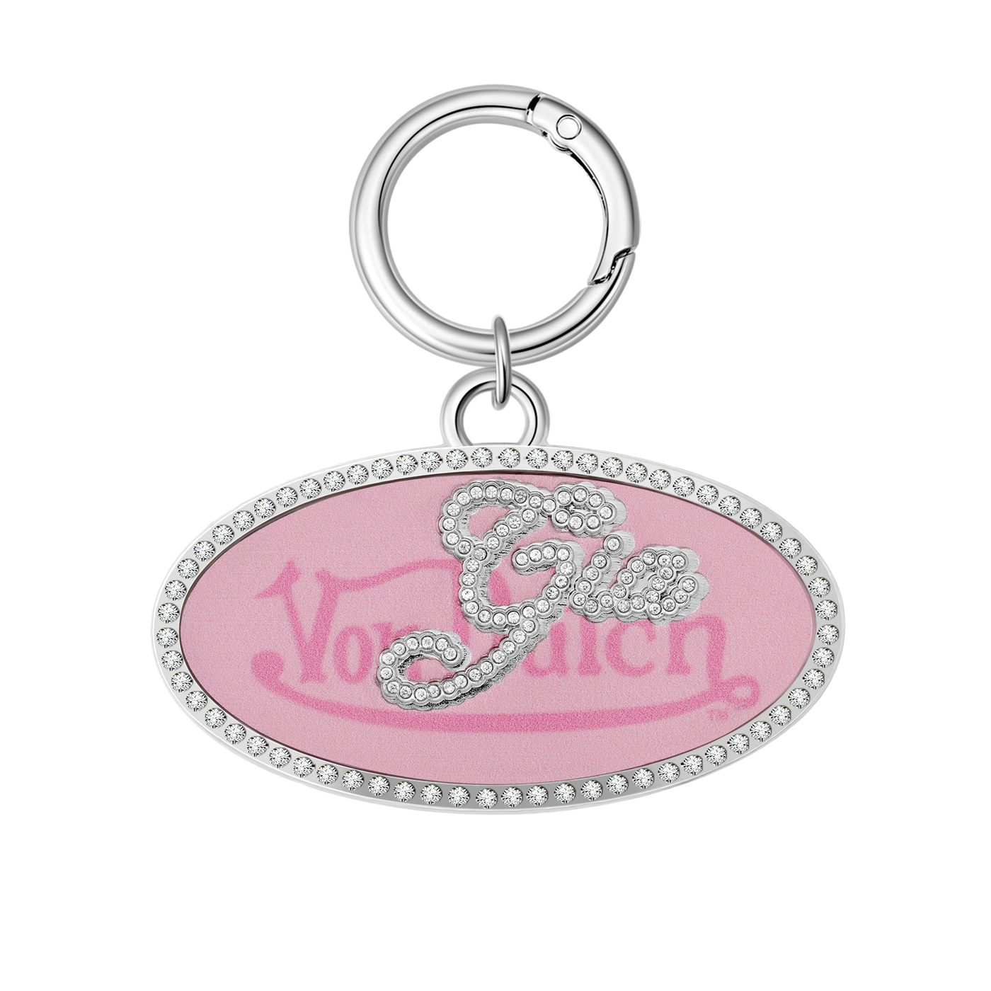I.AM.GIA X VON DUTCH OVAL KEYCHAIN - PINK CAMO