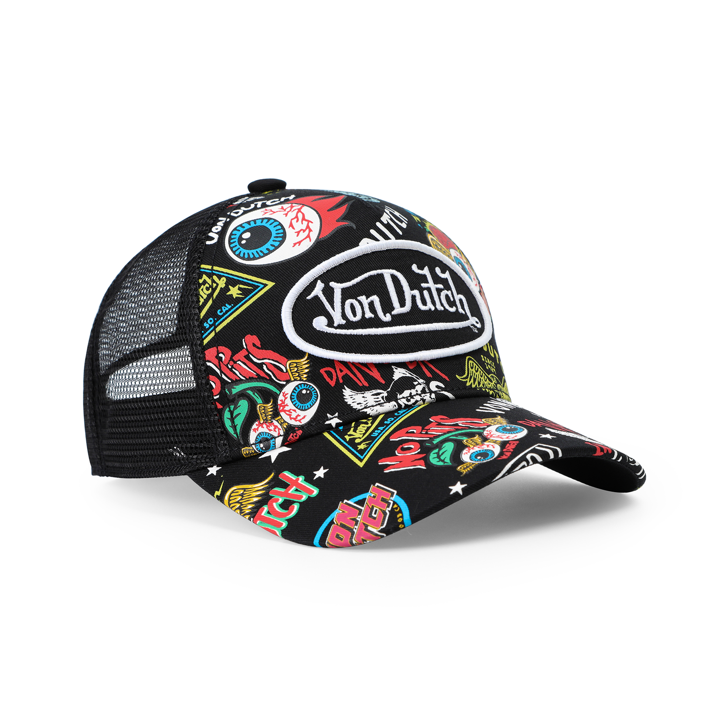 Kids Classic Trucker Hat - All Over Black Jax