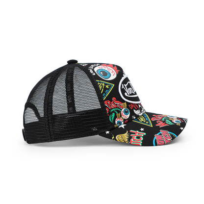 Kids Classic Trucker Hat - All Over Black Jax