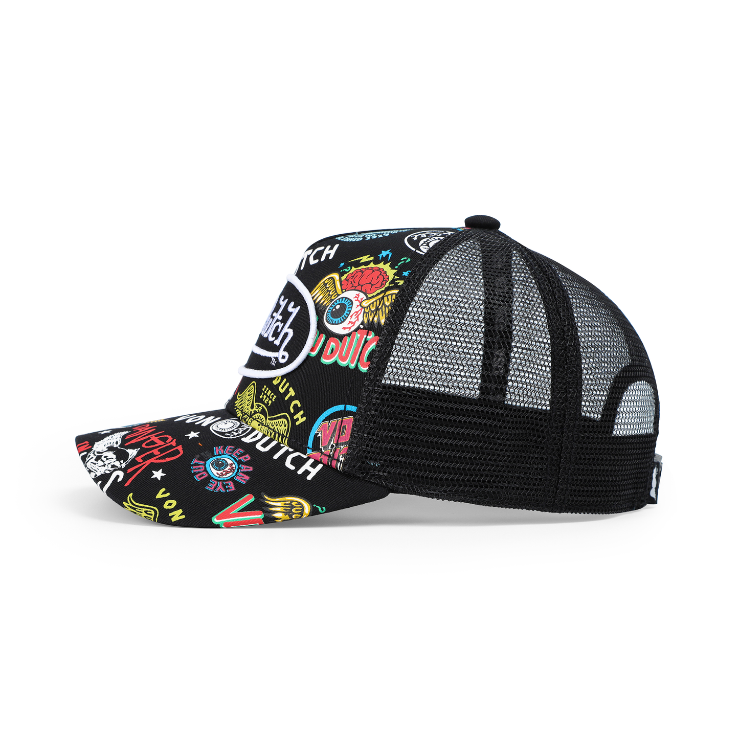 Kids Classic Trucker Hat - All Over Black Jax