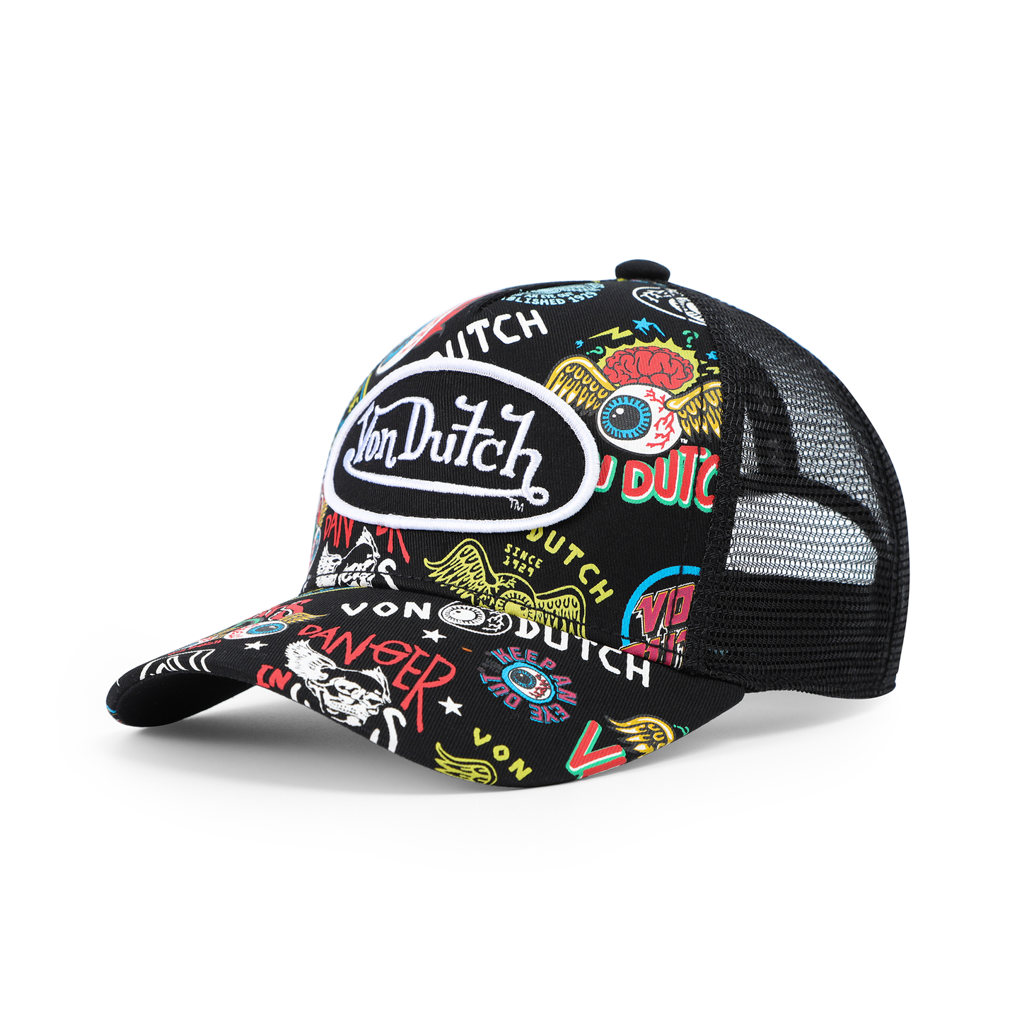 Kids Classic Trucker Hat - All Over Black Jax