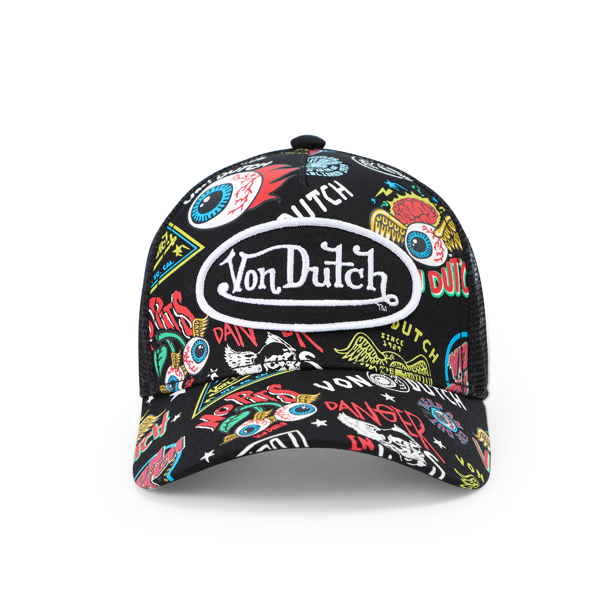 Kids Classic Trucker Hat - All Over Black Jax