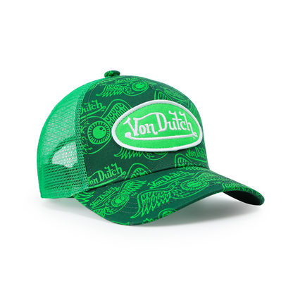 Kids Classic Trucker Hat - Green ISPY Flying Eye