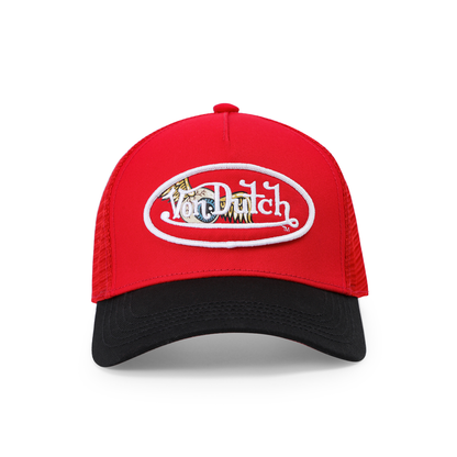 Kids Classic Trucker Hat - Red Oval Eye